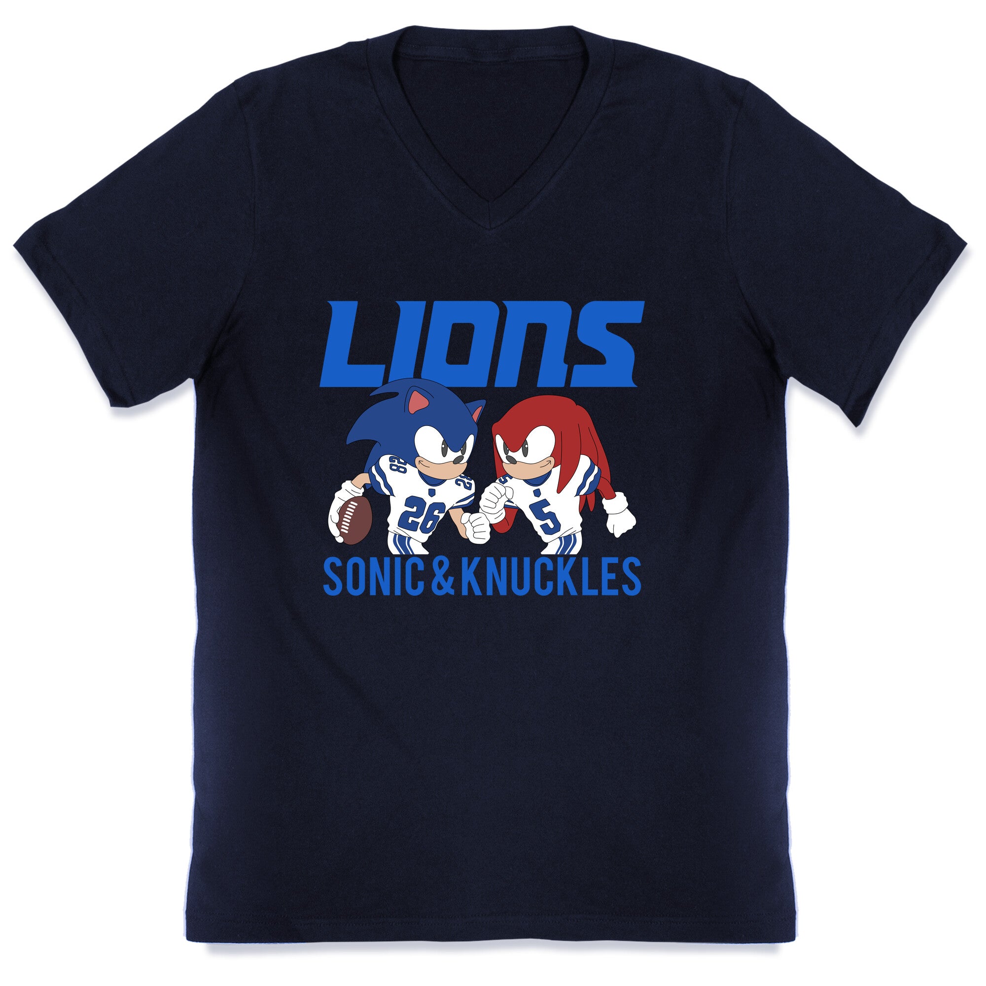 Lions Sonic and Knuckles V-Neck